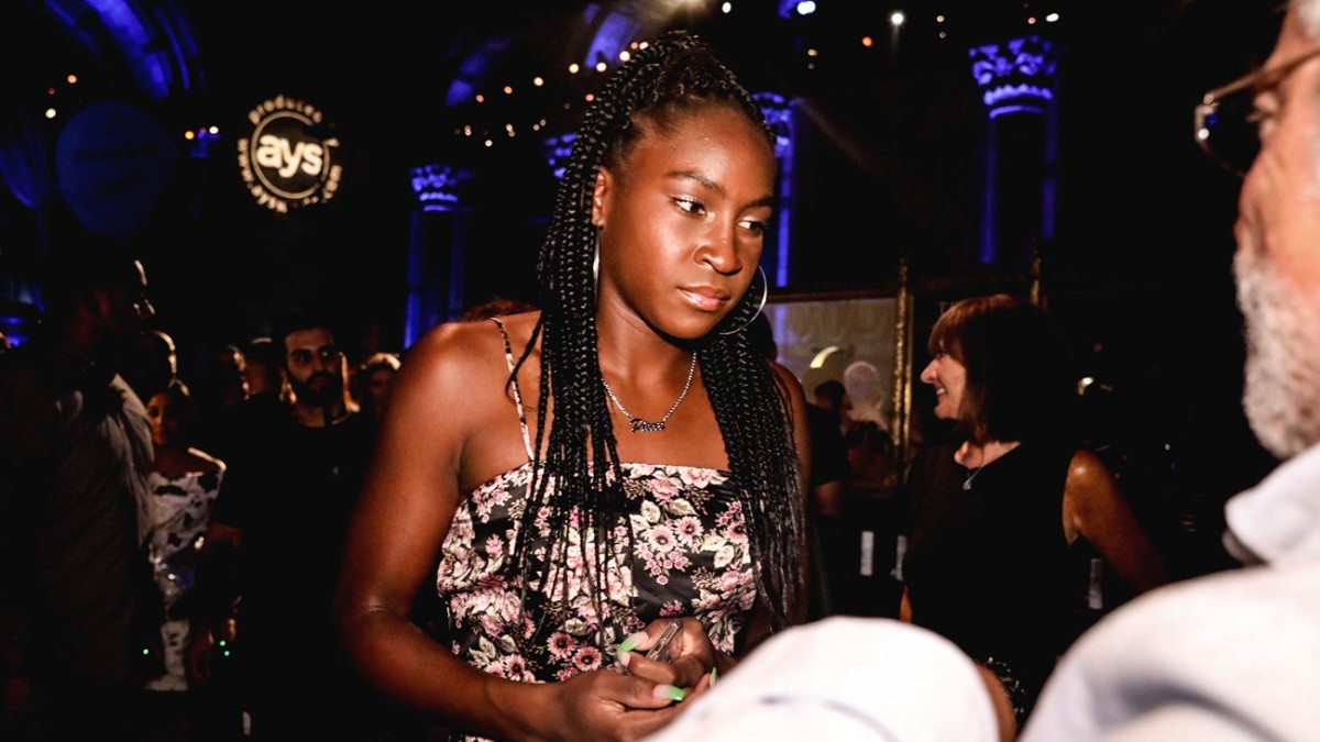 Coco Gauff, 15, at the Citi Taste of Tennis event near Grand Central Station. 